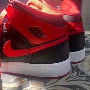Nike Red and Black High-Top Sneakers